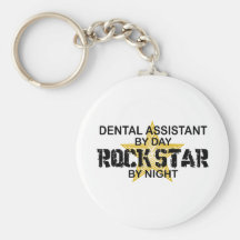 Dental Assistant Rock Star Keychains