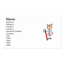 Dental Assistant With Toothbrush Business Cards