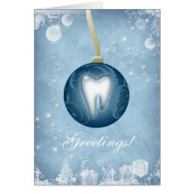Dental Christmas Card Ice Blue