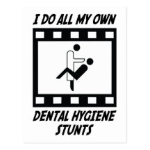 Dental Hygiene Stunts Postcard