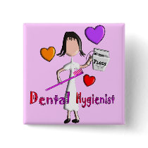 Dental Hygienist Gifts Adorable Hearts Design Pins