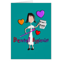Dental Hygienist Gifts Adorable Hearts Design Card