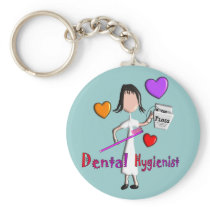 Dental Hygienist Gifts Adorable Hearts Design Key Chain