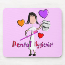 Dental Hygienist Gifts Adorable Hearts Design Mousepad