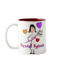 Dental Hygienist Gifts Adorable Hearts Design Coffee Mug