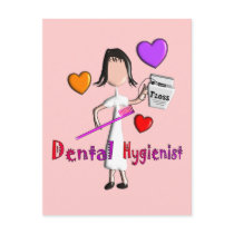 Dental Hygienist Gifts Adorable Hearts Design Post Card