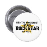Dental Hygienist Rock Star Pinback Button