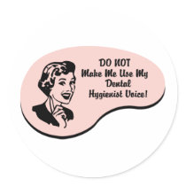 Dental Hygienist Voice Stickers