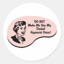 Dental Hygienist Voice Stickers