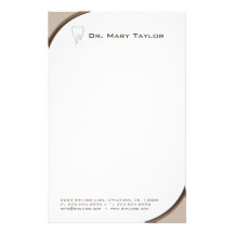 Dental Molar Tooth Stationery Beige Curve