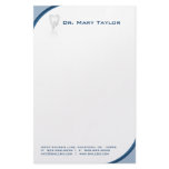 Dental Molar Tooth Stationery Blue Curve