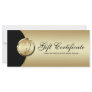Dental Rack Card Gift Certificate Gold Black