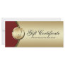 Dental Rack Card Gift Certificate Gold Molar Red