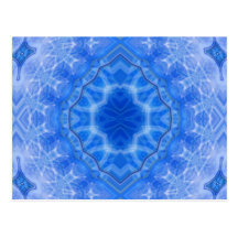 Dentelle bleue fumeuse cartes postales
