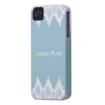 dentelle d'aile d'ange iphone-bleue étui iPhone 4