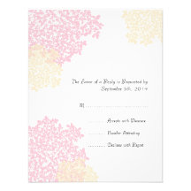 Dentelle de la Reine Anne rose et blanche épousant Invitations Personnalisées