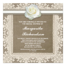 dentelle de toile de jute et invitations nuptiales