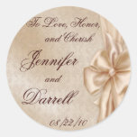 Dentelle et arc de mariage autocollants