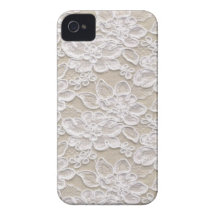 Dentelle florale vintage coques iPhone 4 Case-Mate