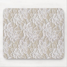 Dentelle florale vintage tapis de souris