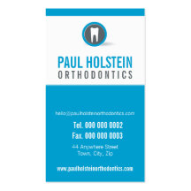 DENTIST APPOINTMENT CARD :: modern tooth logo 7 Business Card Template
