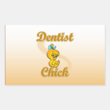 Dentist Chick Rectangular Stickers
