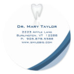 Dentist Dental Molar Tooth Logo Sticker Blue curve