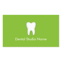 Dentist/Dental Studio Business Cards in Green