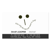 Dentist Flossy Face Business Card Template