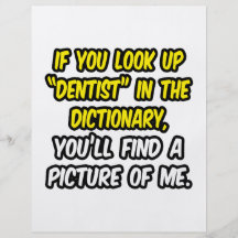 Dentist In Dictionary...My Picture Flyer