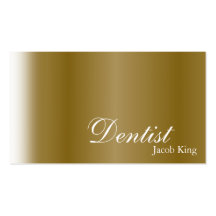 Dentist Orthodontist Business Card Simple Gold