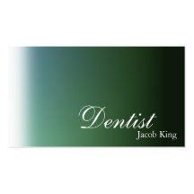 Dentist Orthodontist Business Card Simple Green