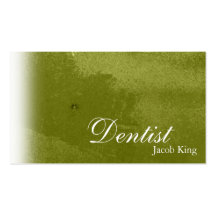 Dentist Orthodontist Business Card Simple Green