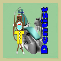 Dentist Poster--Sock Monkey design, adorable posters