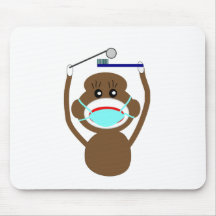 Dentist Sock Monkey Shirts and Gifts--Adorable Mouse Mats