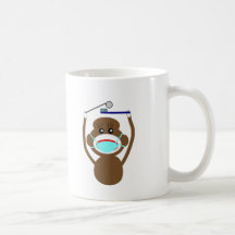 Dentist Sock Monkey Shirts and Gifts--Adorable Coffee Mug