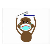 Dentist Sock Monkey Shirts and Gifts--Adorable Post Card
