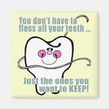 Dentiste et hygiéniste dentaire drôles magnets pour réfrigérateur