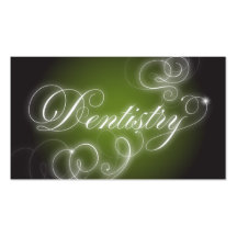 Dentistry Business Card Elegant Flourish Glow
