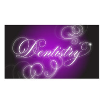 Dentistry Business Card Elegant Flourish Glow