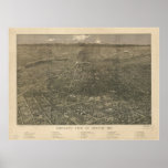 Denver Colorado 1887 Panoramic Map