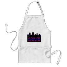 Denver Colorado Skyline Apron