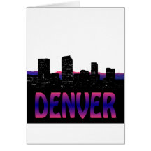 Denver Colorado Skyline Greeting Card