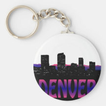 Denver Colorado Skyline Keychain