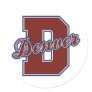 Denver Letter Round Stickers