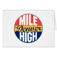 Denver Vintage Label Greeting Card