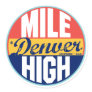 Denver Vintage Label Round Sticker
