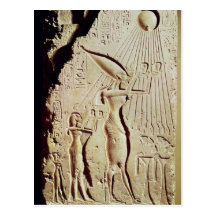 Depicting Amenophis IV, Nefertiti and Daughter Post Card