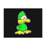 depressed green duck post cards