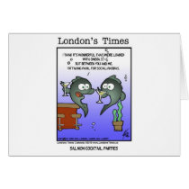 Depressed Salmon Funny Cards Mugs & Gifts